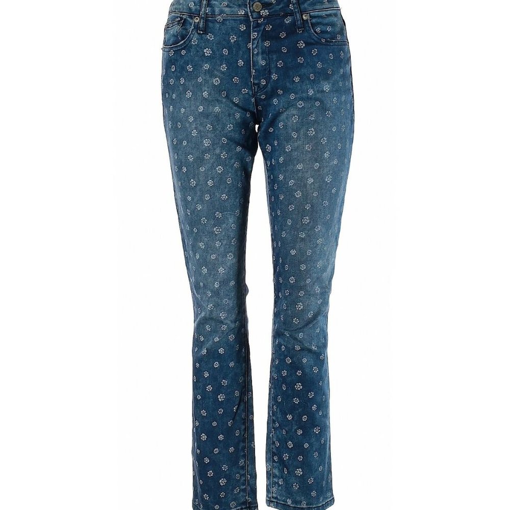 GAP Blue White Floral Print Jeans 30 EUC